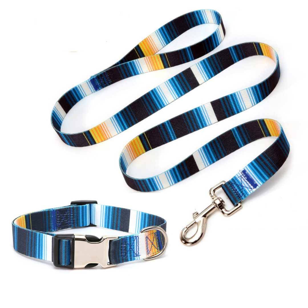 Blue Dog Collar and Lead Set Mini Mabel